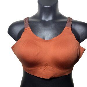 Brooks 38DD/E Dare Scoopback Run Copper Raisin Ice Blue Sports Bra High Impact
